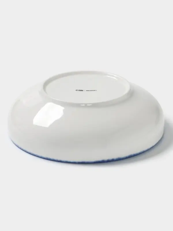 Глубокая тарелка Magistro Blue Lagoon, 1.55 л, d=22.5 см, фарфор, белая