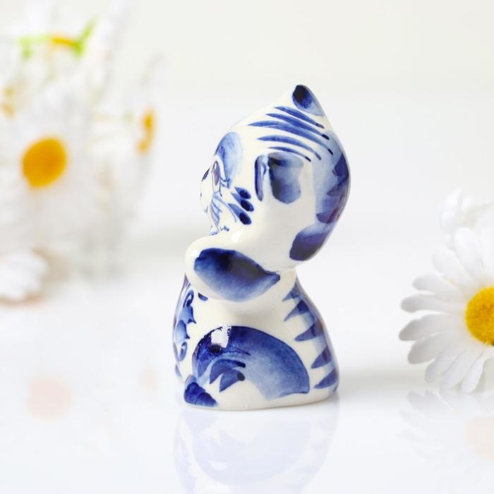 Сувенир «Кот Феликс», 8 см, гжель Сувенир «Кот Феликс», 8 см, гжель
