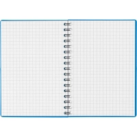 Блокнот А6,60л,гребень слева,обл.пластик,клетка, Attache Plastic, синий