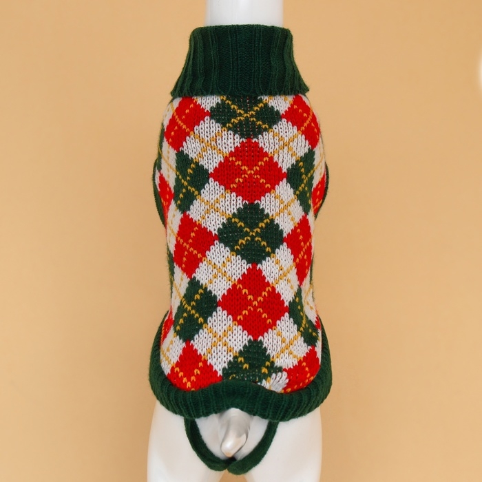 Свитер "Шахматы", M (ДС 26, ОШ 26, ОГ 28-46 см)