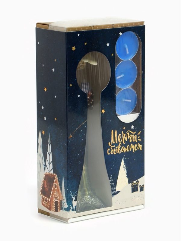 Набор подарочный Набор подарочный "Париж" (диффузор и свечи) сандал, "Богатство Аромата"