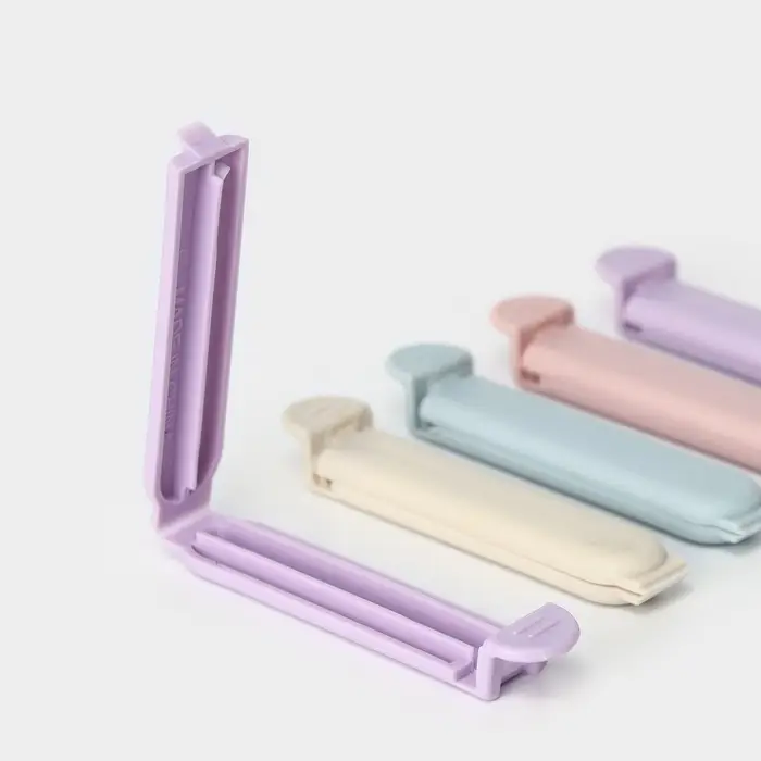 Зажимы для пакетов Доляна &laquo;Базис&raquo;, 5 шт., 7 см, пластик, МИКС