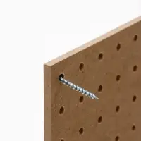 Настенная перфорированная панель ДСП односторонняя, 90&times;0.6&times;30 см, шаг 2.5 см, белая