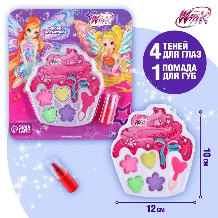 Набор косметики, тени 4 цвета, блеск для губ &laquo;Блум и Стелла&raquo;, WINX