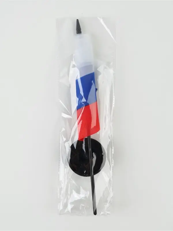 Флаг России, 14&times;21 см, флагшток 33.5&times;6.4 см, полиэстер