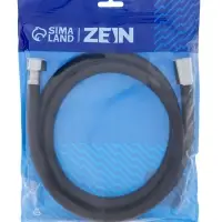 Душевой шланг ZEIN Z09PB, 150 см, антиперекручивание, латунные гайки, черный, Имп/Имп