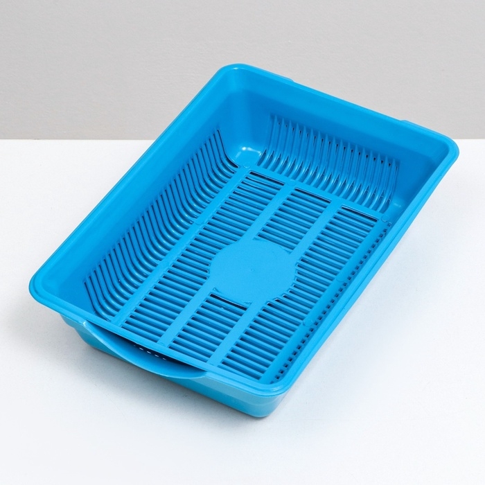 Туалет глубокий с сеткой 36 х 25 х 9 см, голубой Туалет глубокий с сеткой 36 х 25 х 9 см, голубой