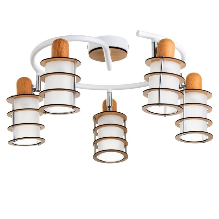 Люстра Люстра "Тайон" 5хЕ14 40Вт белый 56х56х16 см