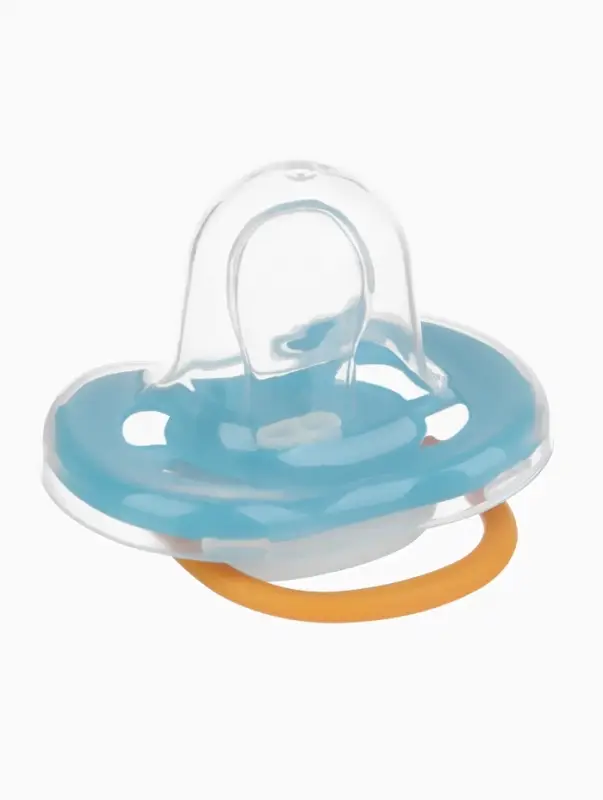 Соска - пустышка ортодонтическая &laquo;Пингвин&raquo;, +6 мес., голубая