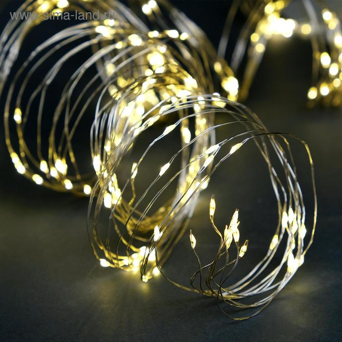 Гирлянда «Занавес» 2.8 × 3 м роса на крючках, с пультом, IP20, серебристая нить, 300 LED, свечение тёплое белое, 8 режимов, USB Гирлянда «Занавес» 2.8 × 3 м роса на крючках, с пультом, IP20, серебристая нить, 300 LED, свечение тёплое белое, 8 режимов, USB