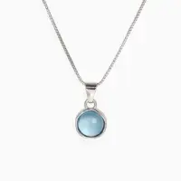 Кулон &laquo;Нежность&raquo;, на цепочке, голубой в серебре, 45 см