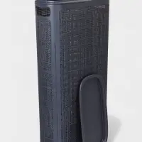 Плетёная корзина для белья с крышкой &laquo;Лён&raquo;, 60 л, 43&times;20&times;80 см, графит