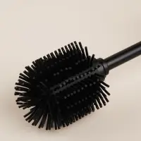 Ёршик для унитаза с подставкой SL Home, силиконовый, 9.6&times;9.6&times;39 см, бежевый