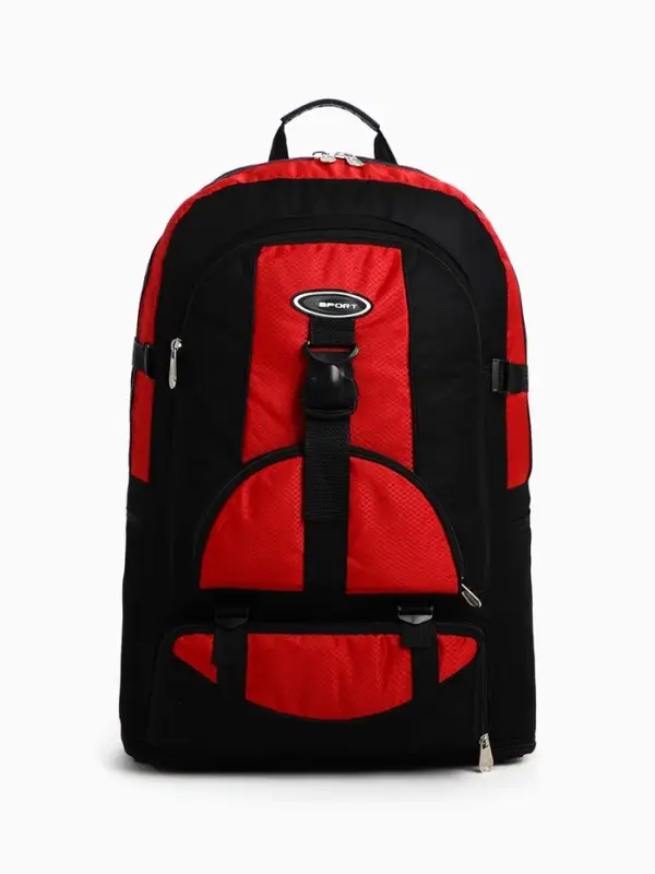 Рюкзак туристический 37 л, с увеличением, карманами, красный