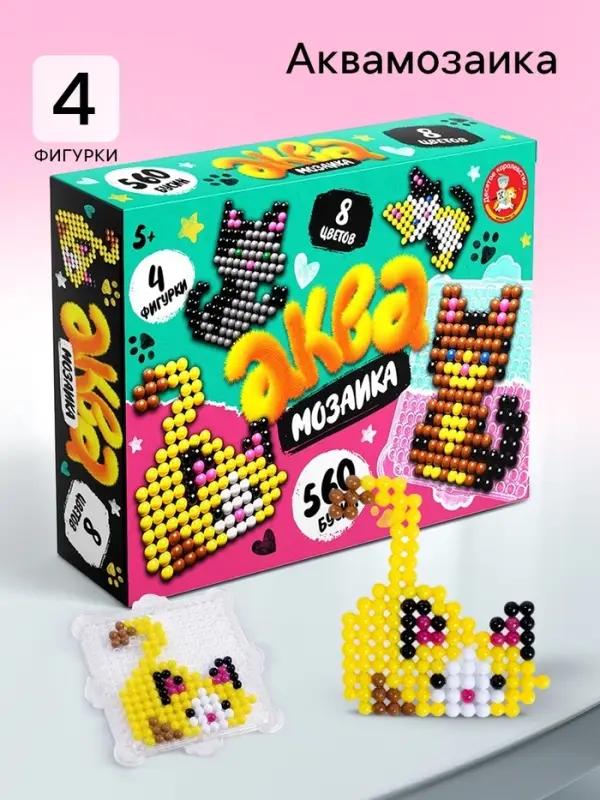 Аквамозаика &laquo;Котики&raquo;, 4 фигурки