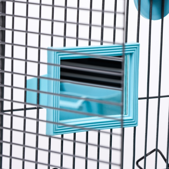 Клетка для птиц Клетка для птиц "Пижон" №100, разборная, 42 х 30 х 37см (укомплект.) бирюзовая