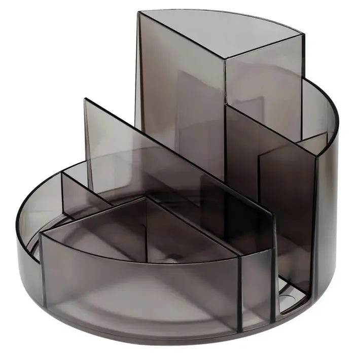 Подставка-органайзер для канцелярии Стамм &laquo;Профи&raquo;, тонированная серая