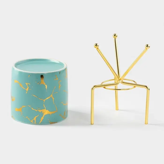 Конфетница &laquo;Изумруд&raquo;, 220 мл, 8.5&times;14 см, керамика, изумрудная