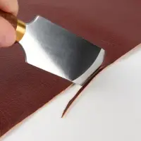 Шорный нож для работы с кожей &laquo;Премиум&raquo;, скошенный, 18&times;3.5 см