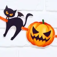 Гирлянда на ленте на Хэллоуин Happy Halloween, длина 250 см
