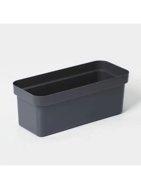 Ящик балконный для цветов &laquo;Эко&raquo;, 8 л, 40&times;17&times;15.5 см, пластиковый, цвет тёмный гранит