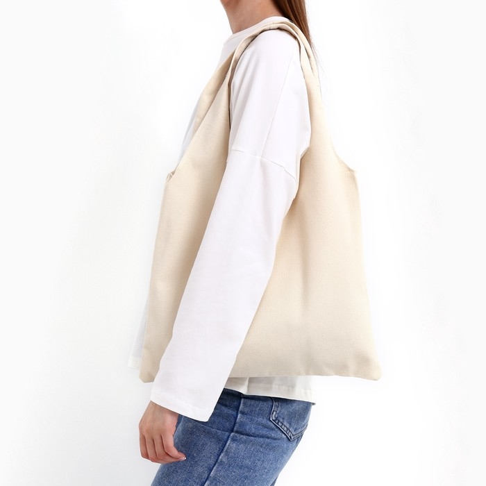 Шопер мешок, 40х35см, цвет бежевый Шопер мешок, 40х35см, цвет бежевый