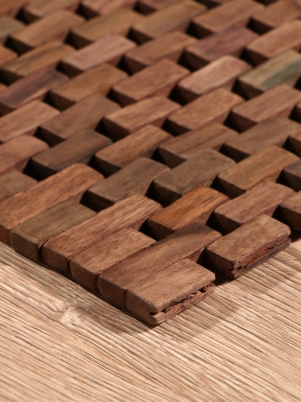 Коврик из тикового дерева, 30х20х0,7 см