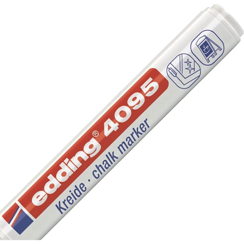 Маркер меловой Edding E-4095 chalk marker белый_049