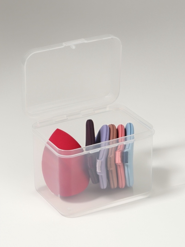 Набор спонжей д/макияжа 6 шт: 5 пуховок, 1 капля в пласт футляре латекс МИКС пакет QF Набор спонжей д/макияжа 6 шт: 5 пуховок, 1 капля в пласт футляре латекс МИКС пакет QF