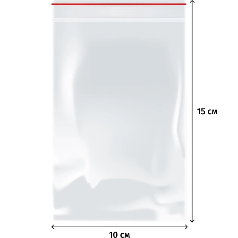 Пакет с замком   (Zip Lock) 10x15 см., 35мкм, 1000 шт/уп ЭКОНОМ