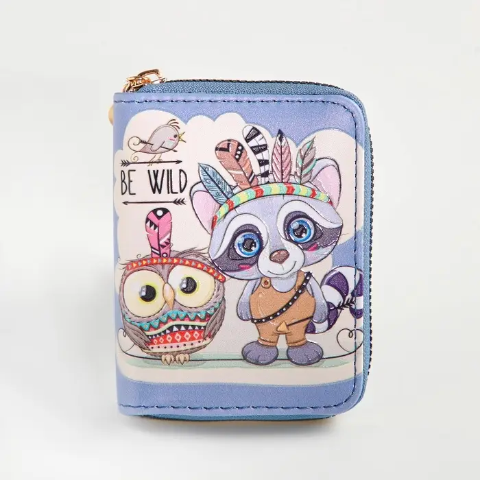 Кошелёк детский &laquo;Енот&raquo; Выбражулька, на молнии, серый