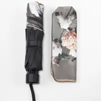 Зонт механический &laquo;Флора&raquo;, эпонж, 4 сложения, 8 спиц, R=48/55 см, d=96 см, МИКС