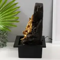 Фонтан настольный с подсветкой &laquo;Золотой Ганеша в гроте&raquo;, от сети, 25&times;20&times;33 см