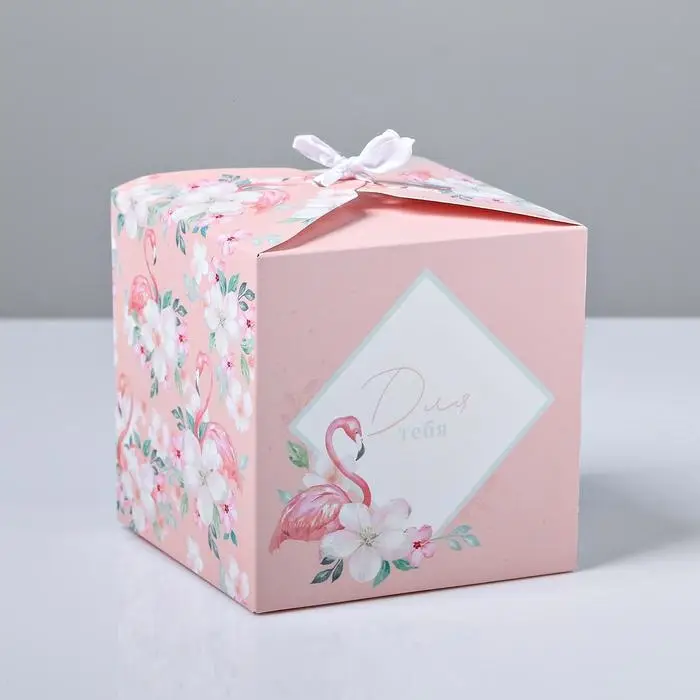 Коробка подарочная складная, упаковка, «Для тебя», 12 х 12 х 12 см Коробка подарочная складная, упаковка, «Для тебя», 12 х 12 х 12 см