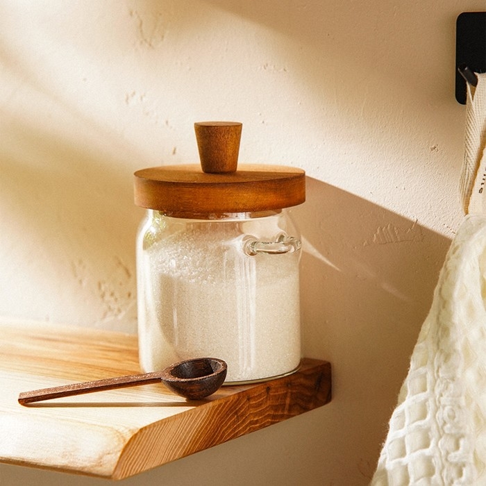 Банка стеклянная для сыпучих продуктов с ложкой SL Home «Южная акация», 400 мл, 10,5×9×13 см Банка стеклянная для сыпучих продуктов с ложкой SL Home «Южная акация», 400 мл, 10,5×9×13 см