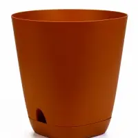 Кашпо с прикорневым поливом 15 л D-29,5см, H-31см карамель "Гранд"