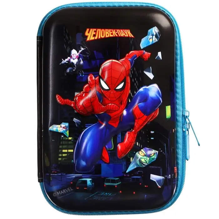 Пенал каркасный 2 секции, с эффектом 3D, 150х220х40 мм, Человек-паук Пенал каркасный 2 секции, с эффектом 3D, 150х220х40 мм, Человек-паук
