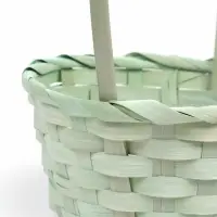 Корзина плетёная 19&times;9/32 см, светло-зелёный, бамбук