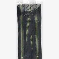 Молния &laquo;Спираль&raquo;, №5, неразъёмная, светоотражающая, замок автомат, 18 см, чёрная, зелёная