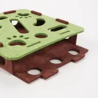 Игровой комплекс "Пижон" для кошек с шариками, 30 х 30 см, зелёный