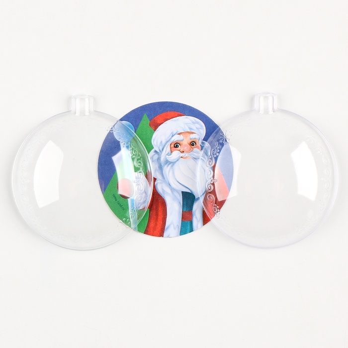 Ёлочный шар - фреска своими руками на новый год «Дед Мороз», набор для творчества Ёлочный шар - фреска своими руками на новый год «Дед Мороз», набор для творчества