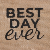 Набор салфеток Этель "Best day"- 4шт. d38, джут