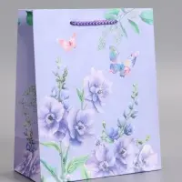 Пакет подарочный ламинированный "Цветочная радость", 18 х 22,3 х 10 см