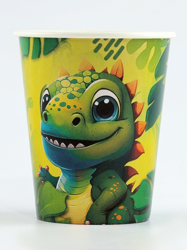 Набор бумажной посуды одноразовый Набор бумажной посуды одноразовый "Динозавр" 6 тарелок, 6 стаканов