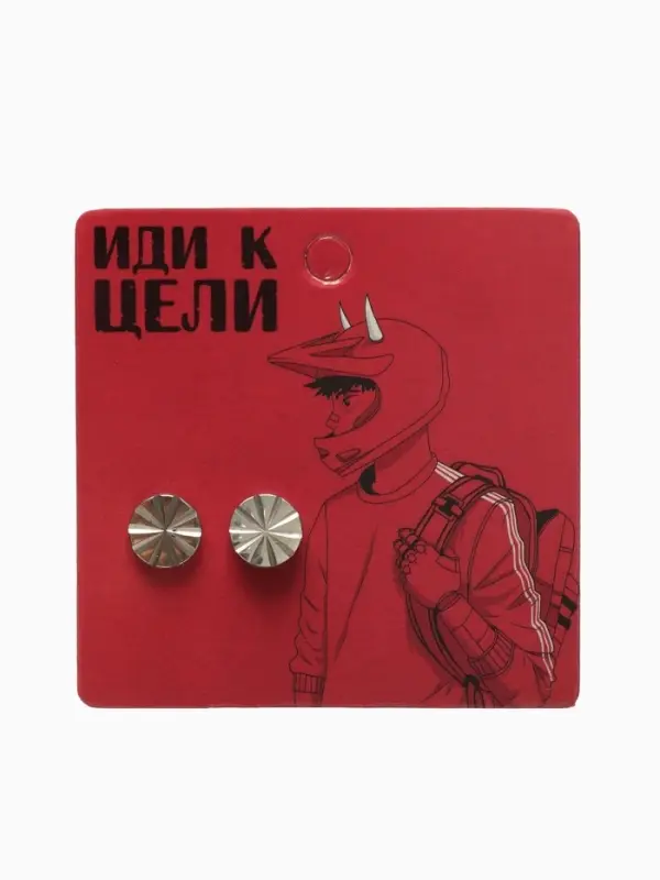 Серьги металл &laquo;Пусеты&raquo; стальные, линии, цвет серебро