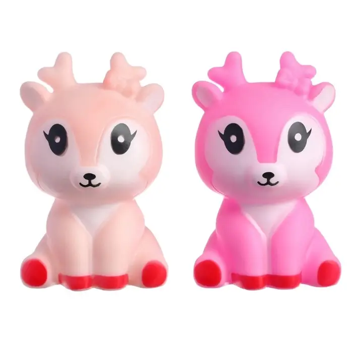 Резиновые игрушки для ванны Крошка Я &laquo;Оленята&raquo;, с пищалкой, в наборе 2 шт., МИКС