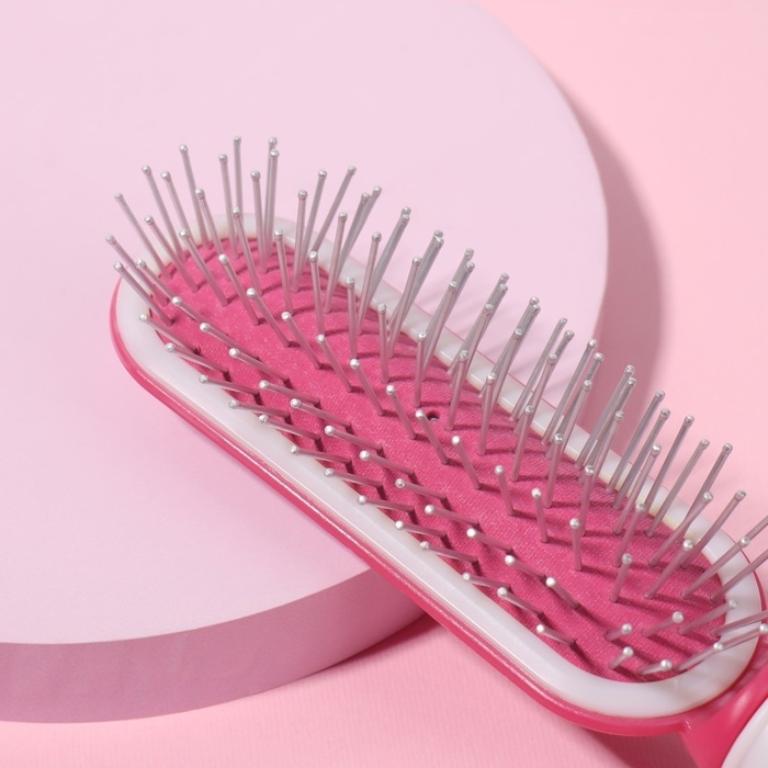 Расчёска массажная, 4 × 21 см, цвет МИКС