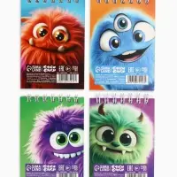 Блокнот А7, 32 листа &laquo;Монстрики&raquo; МИКС