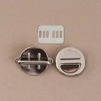 Застёжка для сумки, 3×3 см, цвет серебряный