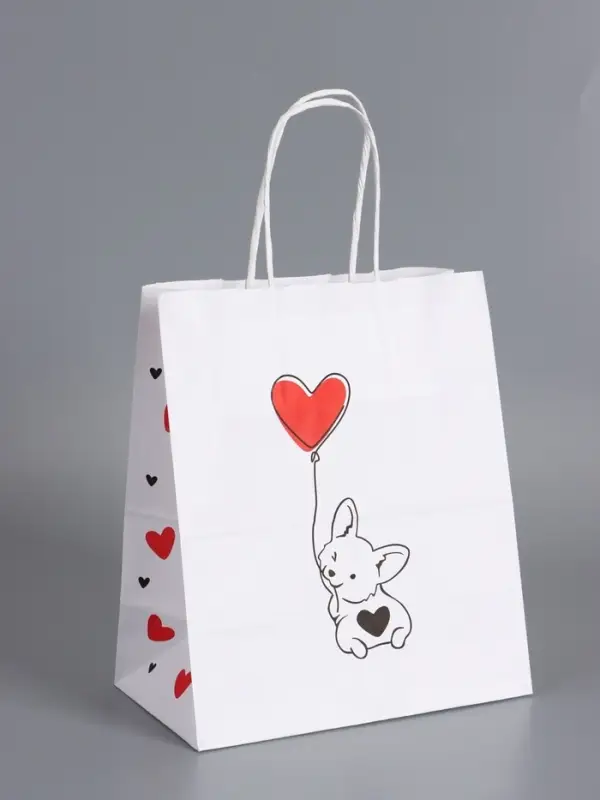 Пакеты подарочные, "С Днем Рождения", 22 х 12 х 25 см , набор 4 шт